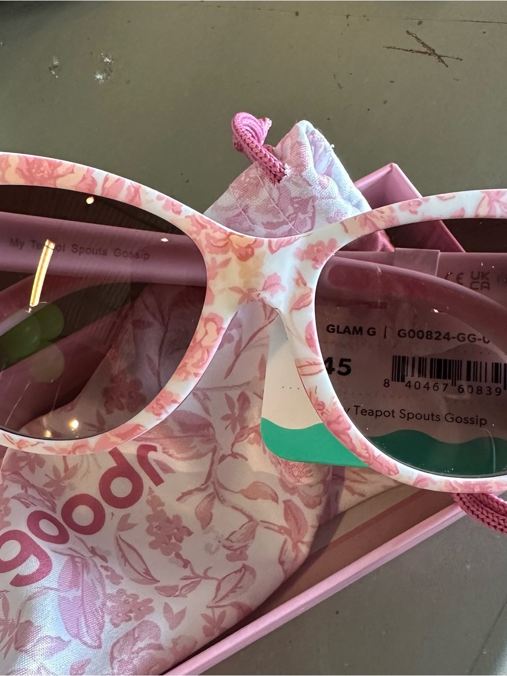 Pink Floral Glasses